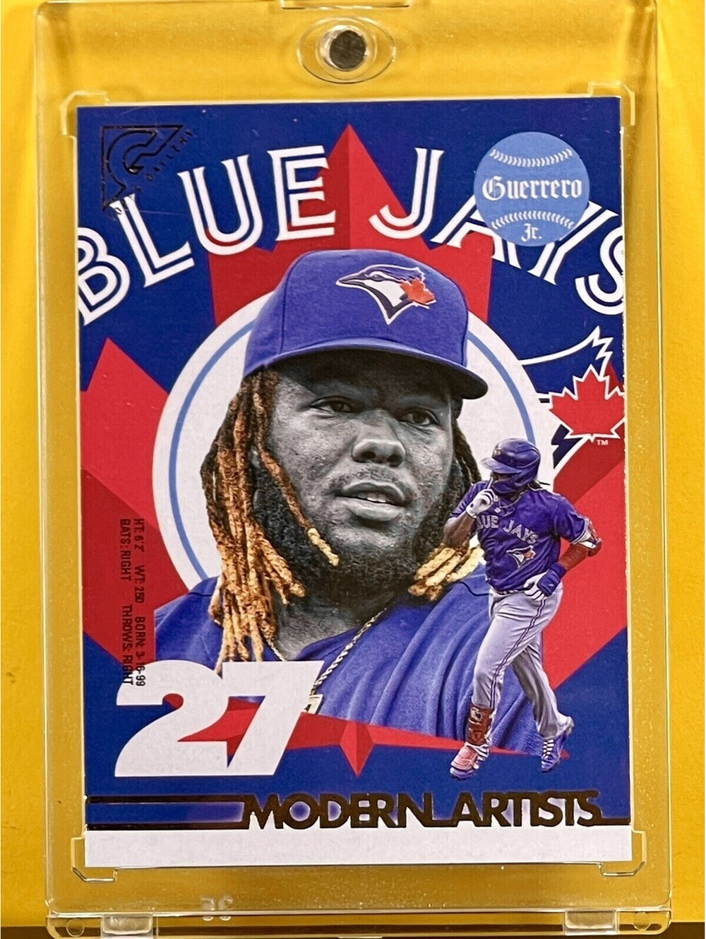 Vladimir Guerrero Jr. Topps Gallery Modern Artists Insert  Card Blue Jays!
